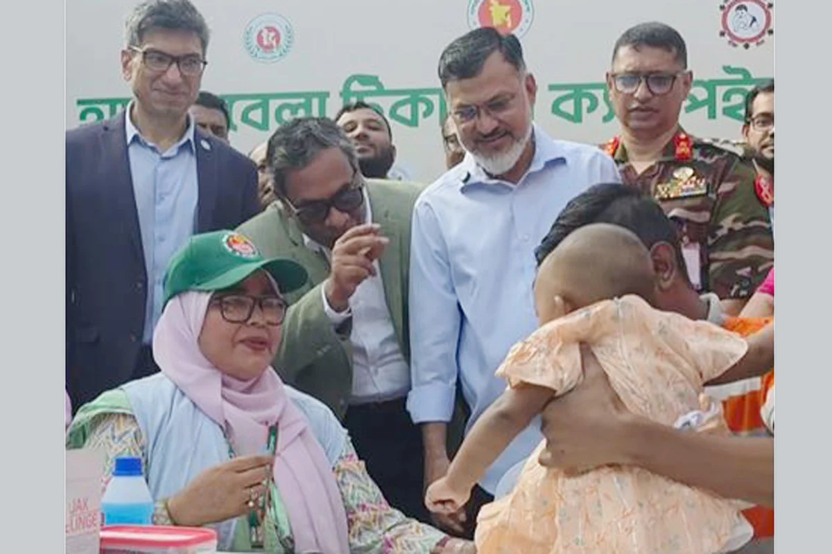 রাজধানীতে হাম-রুবেলা টিকাদান ক্যাম্পেইন উদ্বোধন করলেন স্বাস্থ্য প্রতিমন্ত্রী